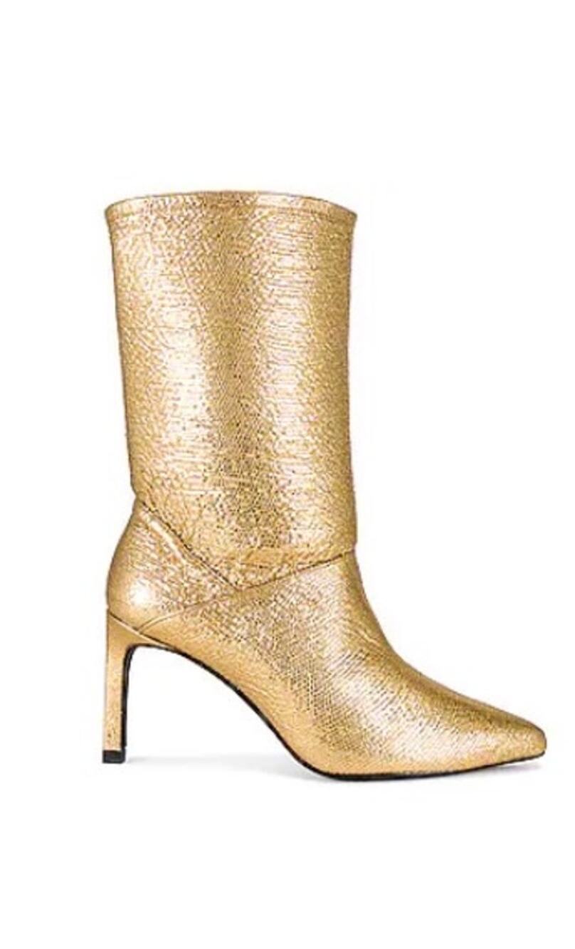 AllSaints Orlana Shimmer pointed-toe boots